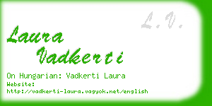 laura vadkerti business card